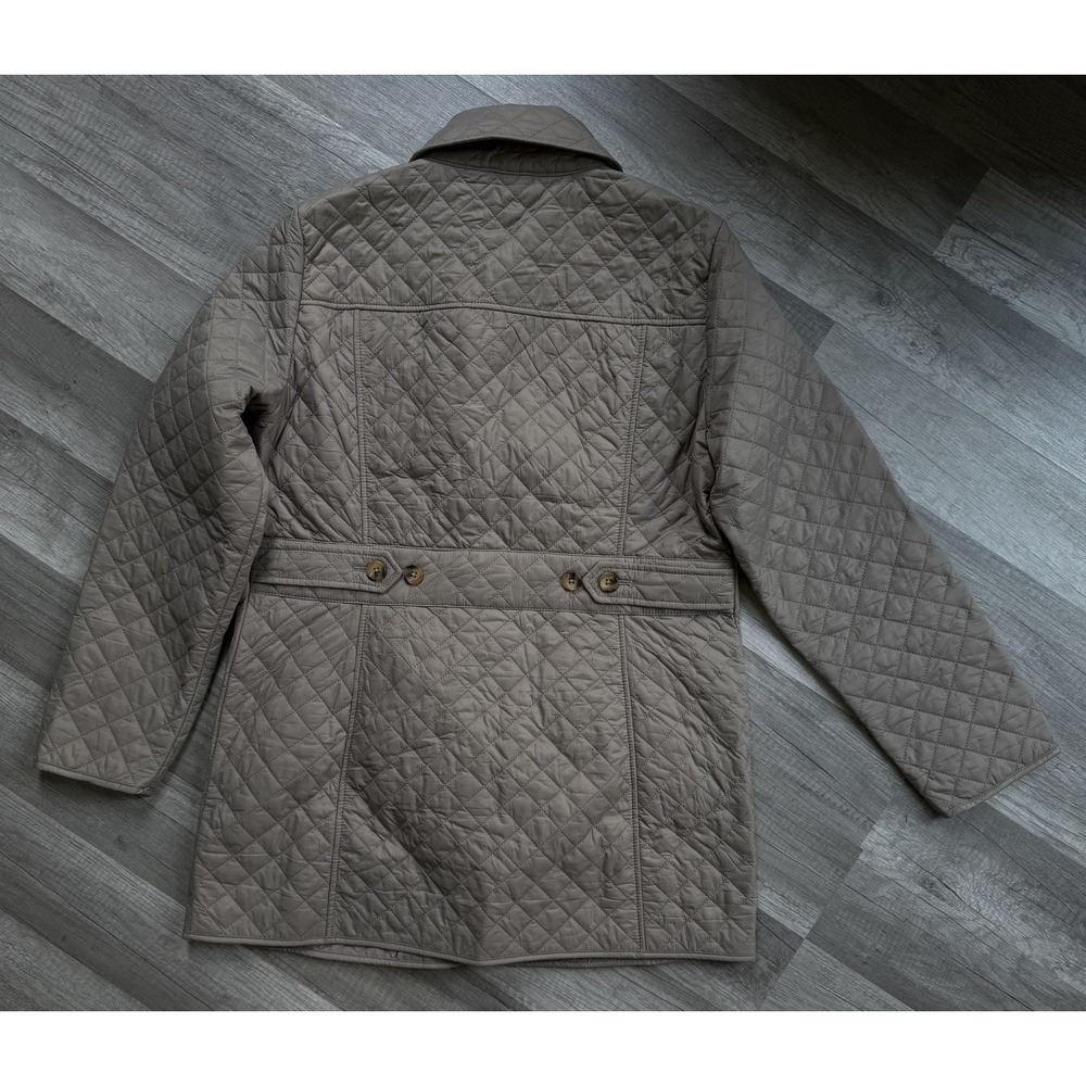 Chico's Quilted Full Button Front Jacket Women's Size 1 Medium Camel - Picture 13 of 16